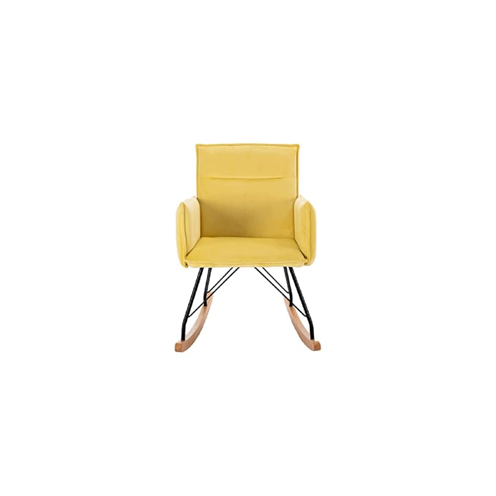 Relax Rocking Chair Velvet Upholstered Rocker Chair Lounge Chair Cushion for Living Room