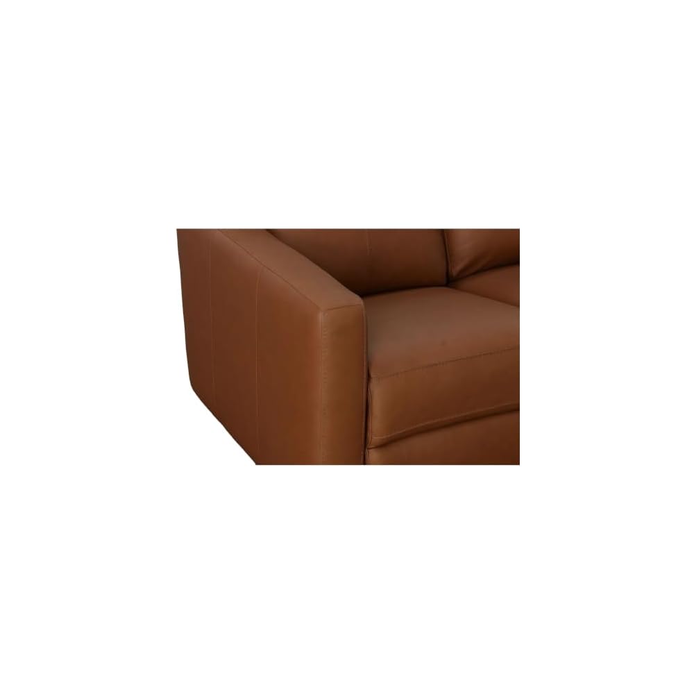 Flexsteel Broadway Leather Power Reclining Sofa with Power Headrests & Lumbar, USB Ports, Modern Reclining Couch for Living Room, DualFlex Spring, Contemporary