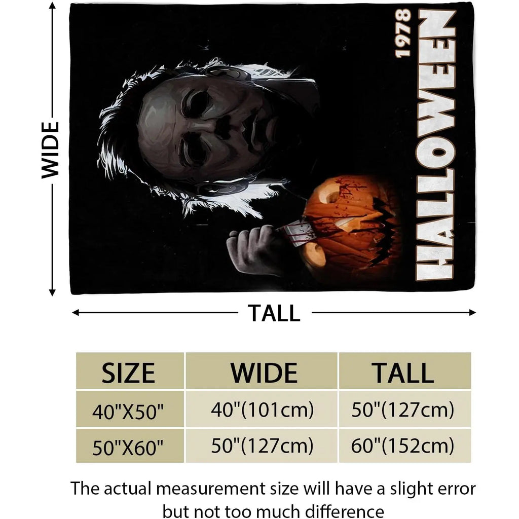 SPXUBZ Blanket Halloween Blanket Horror Movie Blanket Flannel Fleece Throw Blanket for Kids Adults Bedding
