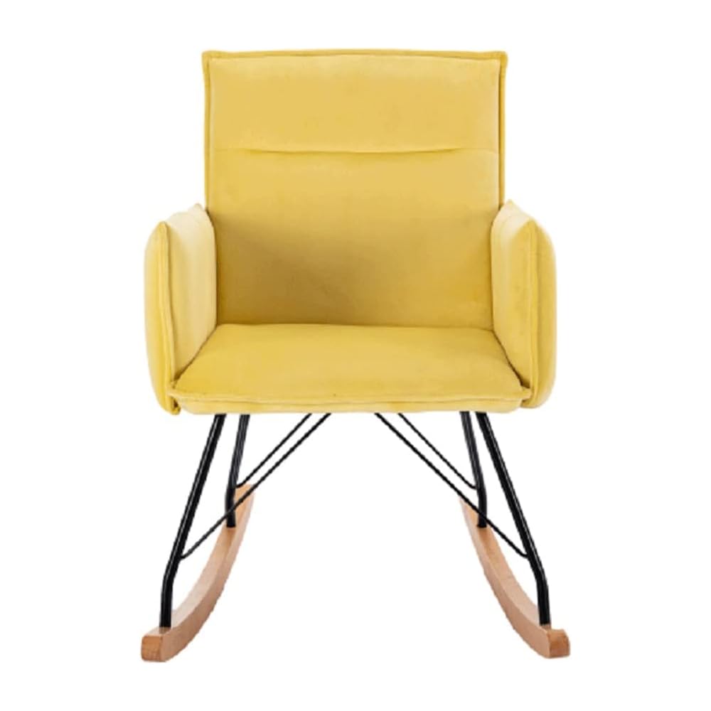 Relax Rocking Chair Velvet Upholstered Rocker Chair Lounge Chair Cushion for Living Room