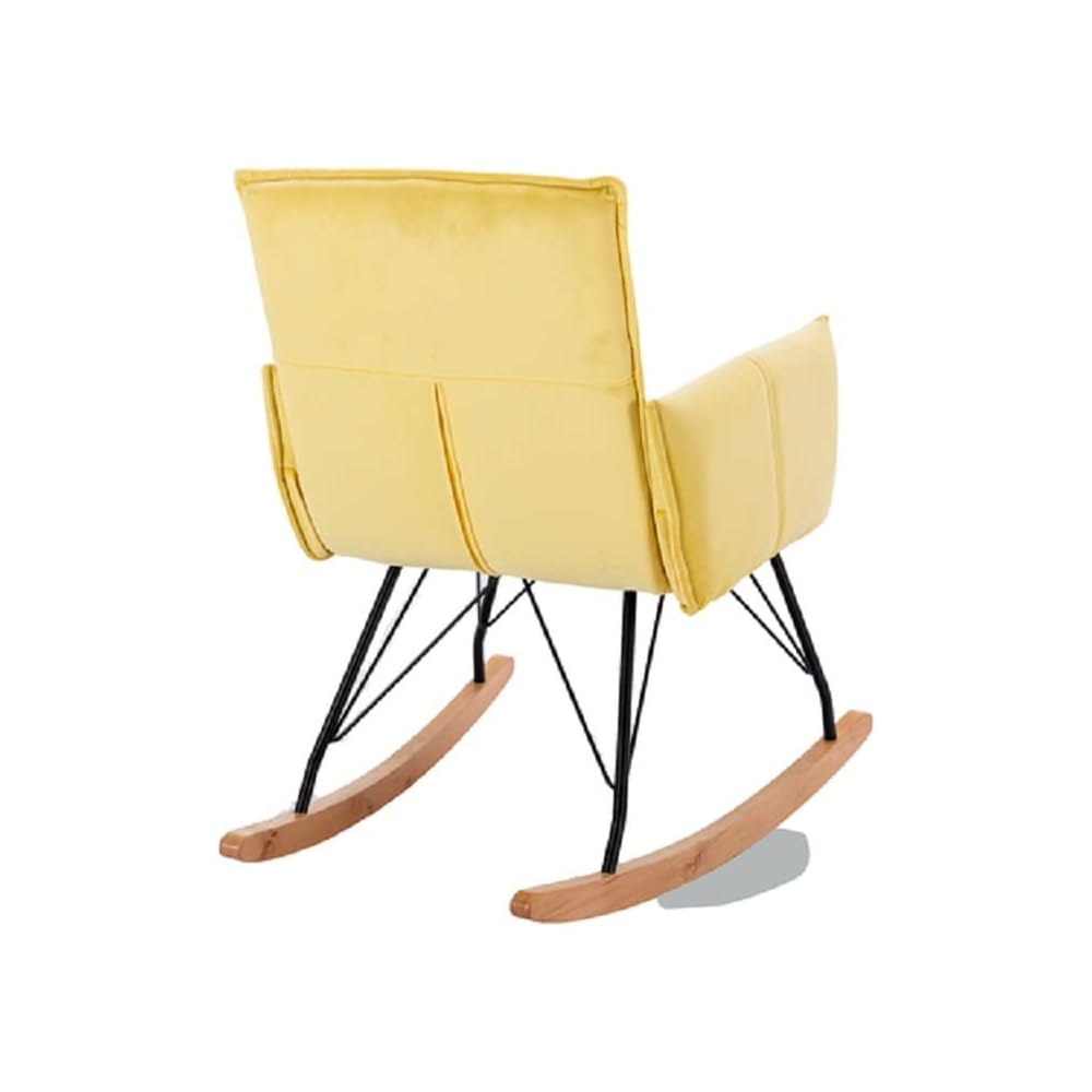 Relax Rocking Chair Velvet Upholstered Rocker Chair Lounge Chair Cushion for Living Room