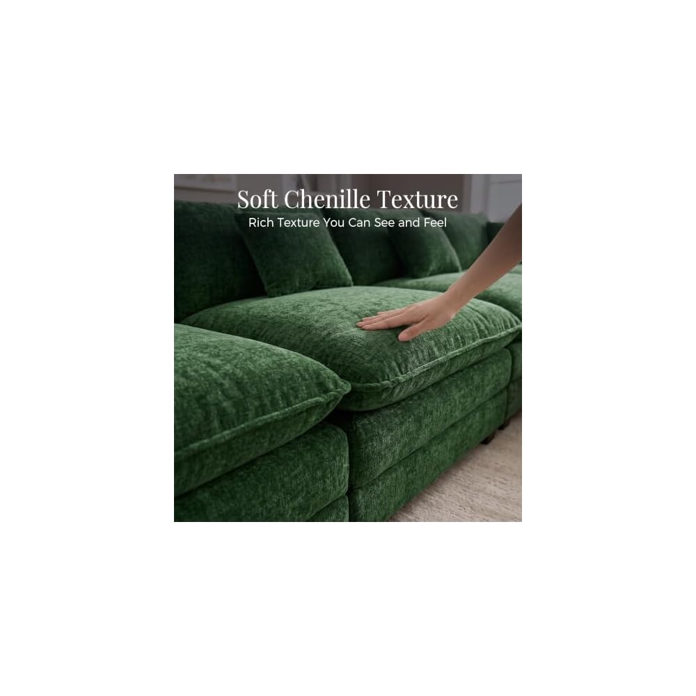 Modular Sofa Cloud Couch Sectional Couches for Living Room, Green